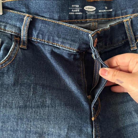 Old Navy Women's Fitted Regular Mid-Wash Denim Cuffed Shorts Plus 14 Denim NEW - Picture 7 of 10